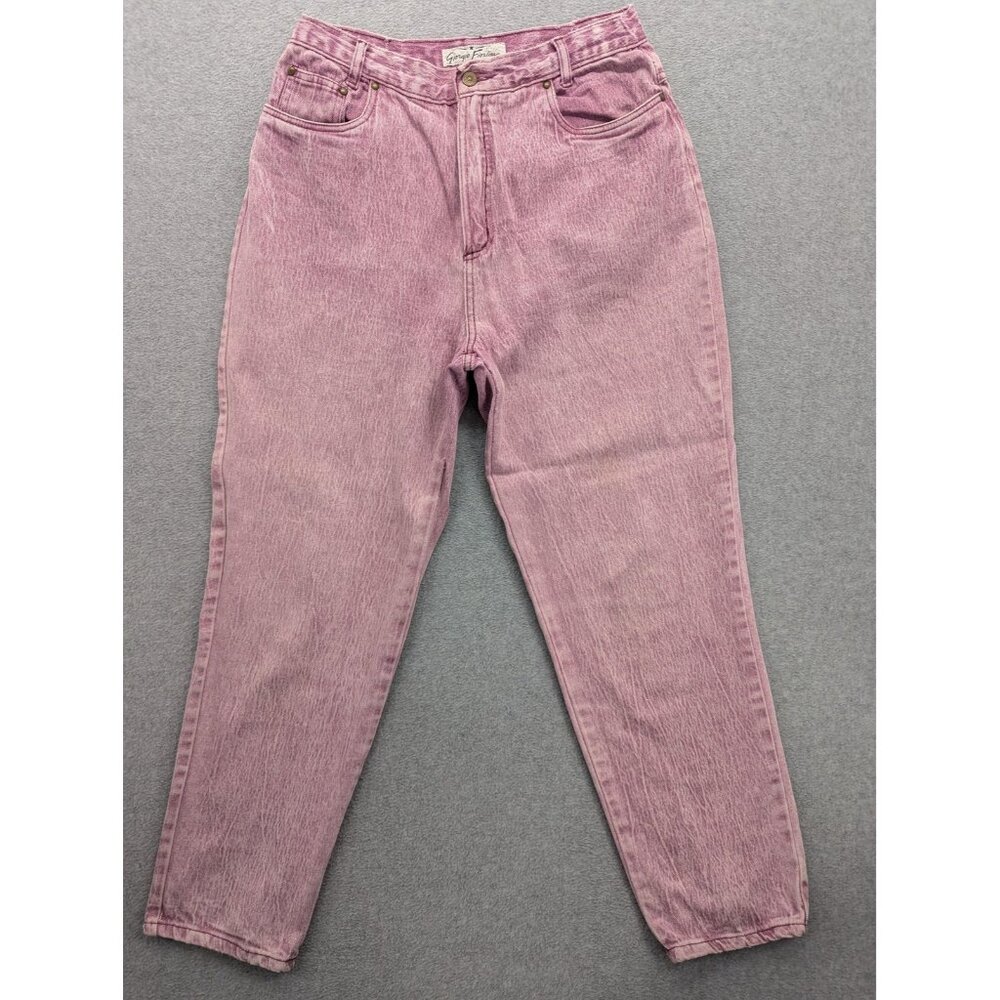 Vintage Giorgio Fiorlini Jeans 30 Womens Medium Pink Acid Wash High Rise Mom 90s